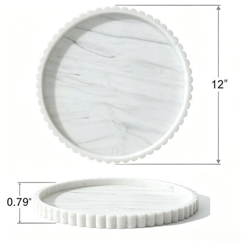 Bandeja de Silicone Redonda e Ondulada de 30 cm (12 Polegadas), Impermeável e Antiderrapante, para Banheiro e Cozinha, Preta. 2