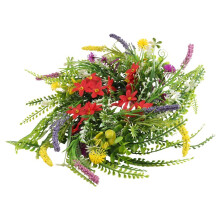Spring Wreaths for Front Door 13.8in Outside Welcome Summer Flowers Greenery All Seasons Round Wreath