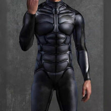 (XL, A) Mechanical Armour Jumpsuit for Men Cyberpunk Bodysuit Halloween Carnival Party Costume