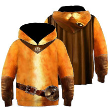 (2XL 190cm, 2) Puss In Boots Cosplay Halloween Show Same Style Men And Women Costumes Cosplay One-piece Home Wear Sweatshirt
