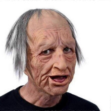 (C) Latex Realistic Mans Face Cover Mask Male Disguise For Halloween Party Props And Costume Events