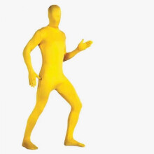 (S, Yellow) Woman Mens Full Body Suit Halloween Costumes for Adults Child Perfect for Halloween Stage Performances and Parties