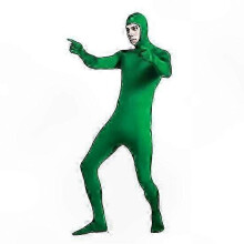 (170cm, green) Zippered Jumpsuit for Stage Performances, Full Costume for Halloween and Carnival Events