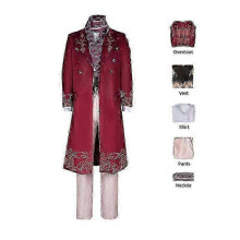 (L, Full Set) Wonka Cosplay Set for Men's Halloween Disguise Carnival Party Costume.z
