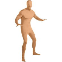 (160CM, White) Full Body Suit for Men and Women Disappearing Suit Flexible Zentai Body Suit Halloween Outfit for Cosplay