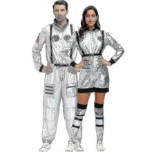 (XL, Men) Astronaut Cosplay Costume For Men Women Space Jumpsuit Halloween Carnival Party Costume.z