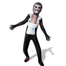(180, Toiletman) The Skibidi Toilet Cosplay Costume Adult Mens Halloween Carnival Party Fancy Dress Bodysuit Outfits Speakerman