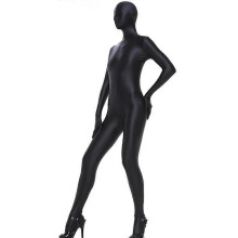 (180CM, Black) Full Body Suit for Men and Women Disappearing Suit Flexible Zentai Body Suit Halloween Outfit for Cosplay
