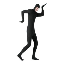 (L, Black) Adult Men Women Spandex Costume Full Body Suit Invisible Halloween Christmas