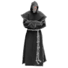 (L, Blue) S-5xl Renaissance Monk Clergy Habit Scapular Friar Costume Religious Saint Gown Robe Men Priest Hood Cowl Halloween Outfit_qmks