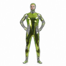 (Adult S, green) Gold Full Body Zentai Suit for Men, High-Quality Gel Coat Design, Full Face Exposure, Stage Performance Jumpsuit, Halloween Costume