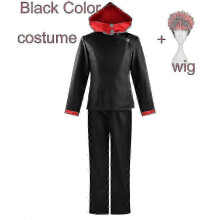(L, Black Costume Wig) Jujutsu Kaisen Yuji Itadori Cosplay Costume with Wig for Halloween Party