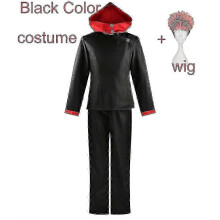 (S, Black Costume Wig) Jujutsu Kaisen Yuji Itadori Cosplay Costume with Wig for Halloween Party