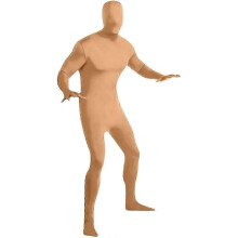 (140CM, White) Full Body Suit for Men and Women Disappearing Suit Flexible Zentai Body Suit Halloween Outfit for Cosplay