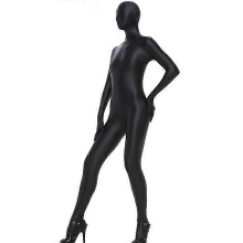 (190CM, Black) Full Body Suit for Men and Women Disappearing Suit Flexible Zentai Body Suit Halloween Outfit for Cosplay