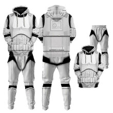 (XL, Male B) Movie Cos Trooper Cosplay Costume Outfits Fantasy 3D Printed Hoodies Pants Accessories Halloween Carnival Suit For Male Roleplay BSSM
