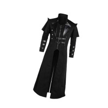 (3XL, Black) Mens Steampunk Tailcoat Costume Medieval Gothic Tailcoat for Party Halloween
