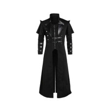 (2XL, Black) Mens Steampunk Tailcoat Costume Medieval Gothic Tailcoat for Party Halloween