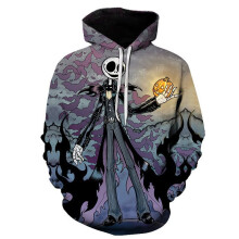 (1,5XL)Nightmare Before Christmas Hoodie Pullover Sweatshirt Jack Sally Tops Unisex