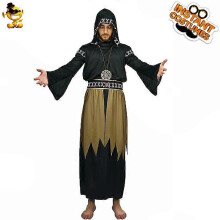 (L, CC961) Hooded Costume Robe for Men CC961 Grim Reaper Horror Demon Outfit for Halloween Cosplay Party