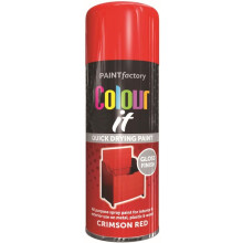 RAPIDE PF Colour It Spray Paint Performance Quick Drying Wood Crimson Red 400ml