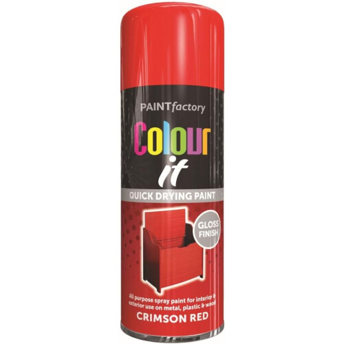 Rapide RAPIDE PF Colour It Spray Paint Performance Quick Drying Wood Crimson Red 400ml