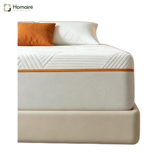 HOMAIRE 20cm Memory Foam Mattress White Multi