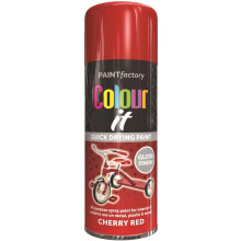 RAPIDE PF Colour It Spray Paint Performance Quick Drying Wood Cherry Red 400ml