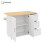 HOMAIRE White Kitchen Island Cart with Foldable 1
