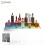 HOMAIRE LED Lighted Walnut Liquor Display Shelf 1