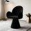 HOMAIRE Black Rotatable Makeup Stool 6
