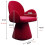 HOMAIRE Red Rotatable Makeup Stool 80x55x47cm 2
