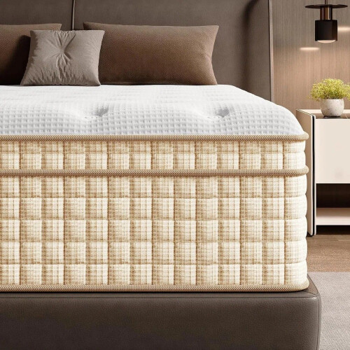 HOMAIRE 26CM Spring Hybrid Mattress White Gold 1