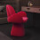 HOMAIRE Red Rotatable Makeup Stool 80x55x47cm 3
