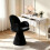HOMAIRE Black Rotatable Makeup Stool 5