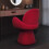 HOMAIRE Red Rotatable Makeup Stool 80x55x47cm 4
