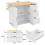 HOMAIRE White Kitchen Island Cart with Foldable 2