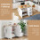 HOMAIRE White Kitchen Island Cart with Foldable 5