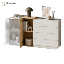HOMAIRE White High-Gloss Sideboard 140x35x77cm