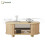 HOMAIRE Oval Wood Coffee Table with Storage 1