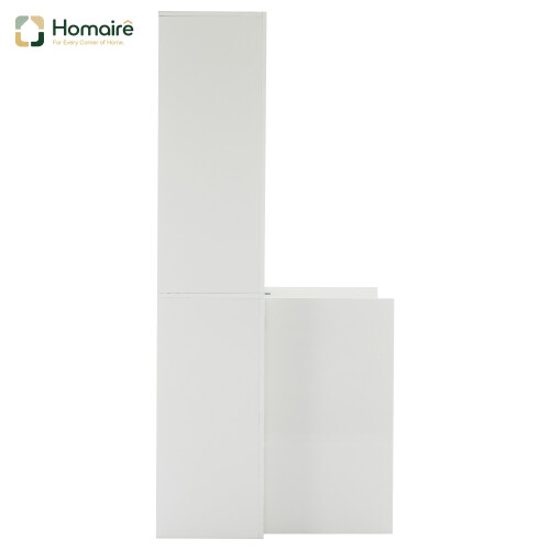 HOMAIRE White High Gloss LED Display Cabinet