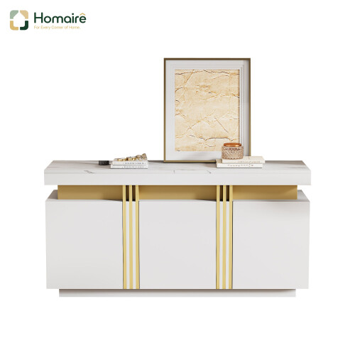 HOMAIRE 55'' White & Gold Buffet Cabinet