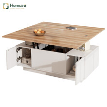 HOMAIRE Lift Up Coffee Table White+Natural Wood