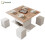 HOMAIRE Lift-Up Coffee Table White 100cm 1