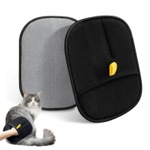 Honden en Katten Verzorgingshandschoen, Hand Slip-On Vacht Verwijder Mitt, Zwarte Mesh