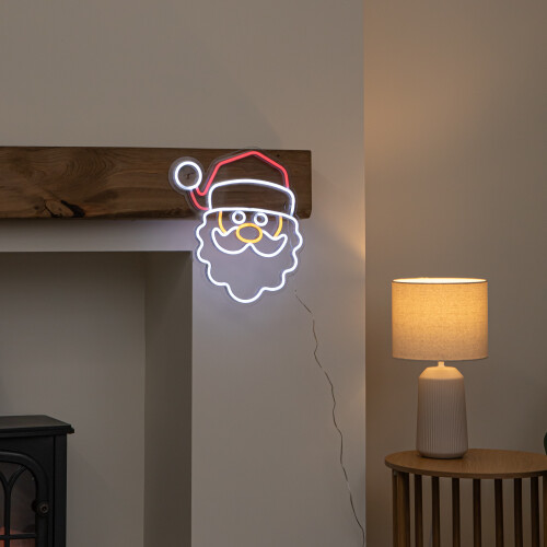 35cm Santa Light Up Christmas Decoration USB LED Sign 1