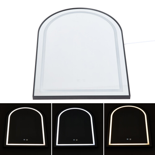Living And Home Anti-fog Bathroom Mirror with Dimmable LED Light