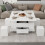 HOMAIRE White Lift Top Coffee Table with Stools 3