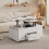 HOMAIRE White Lift Top Coffee Table with Stools 4