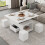 HOMAIRE White Lift Top Coffee Table with Stools 5